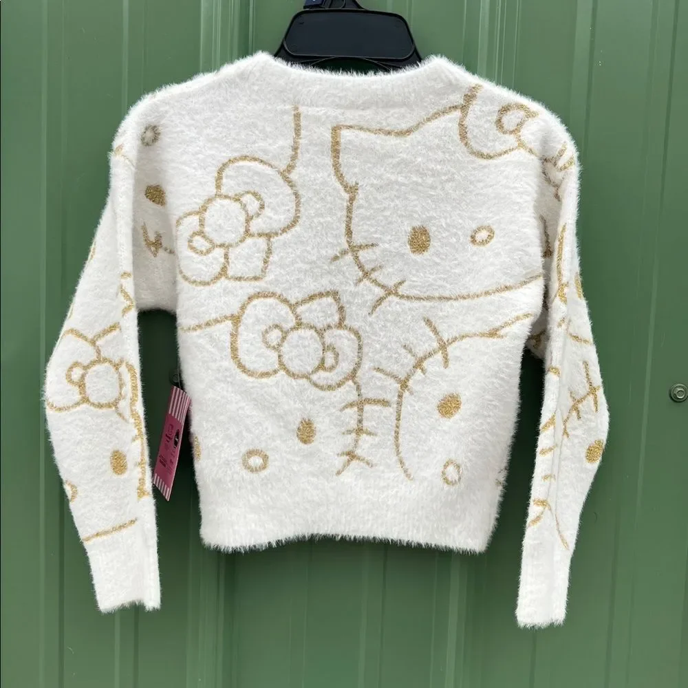Hello Kitty & Stitch Graphic Eyelash Glitter Sweaters 2-Pack Size XS